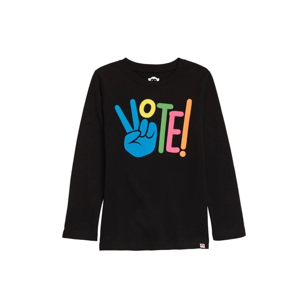 Appaman‎ Little Boys Size 7 Vote Graphic Long Sleeve T-Shirt in Black 2166